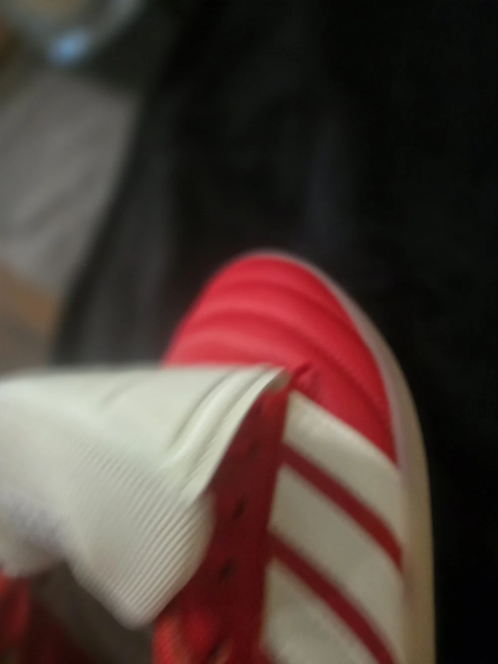Adidas Red Barreda Mundial  sneakers with White Stripes M11 / Unisex 8.5 NWOT
